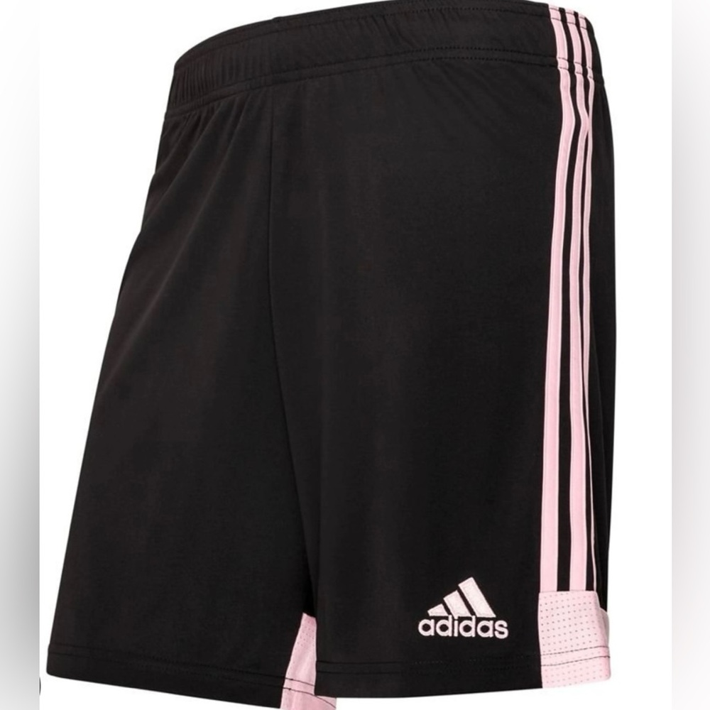 Adidas Women's Athletic Shorts in Black and Pink